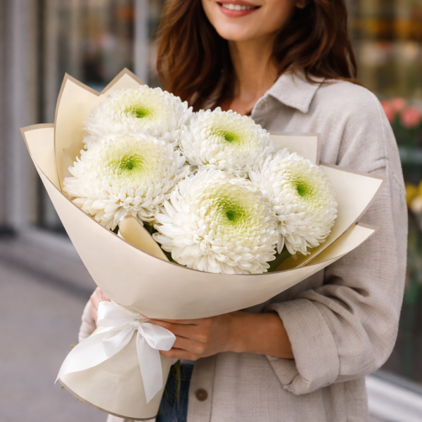 5 одноголовых хризантем