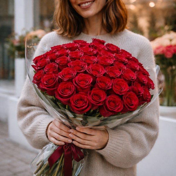Букет из 51 голландской розы