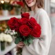 Букет 9 красных роз 50 см