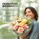 Розовая гортензия и 13 орхидей в коробке