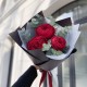 Букет 3 красных пиона