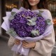 Букет 3 темно-фиолетовые гортензии