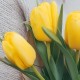 Букет 3 желтых тюльпана