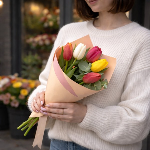 5 тюльпанов микс