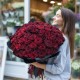 Букет 70 бордовых роз