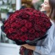 Букет 70 бордовых роз