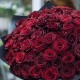 Букет 70 бордовых роз