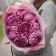 Букет 9 хризантем Бургунди